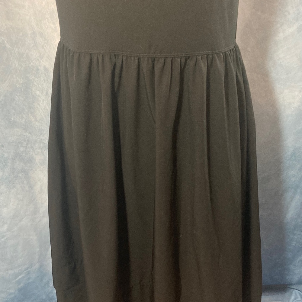 🏵️2for$40🏵️ Serra Black Sleeveless Midi Dress Built-In Bra Knit Top Flowy Skirt - Picture 3 of 16